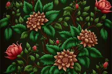 Obraz premium Floral background Generative AI