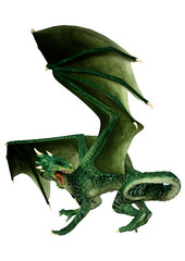 Obraz premium 3D Rendering Fairy Tale Dragon on White