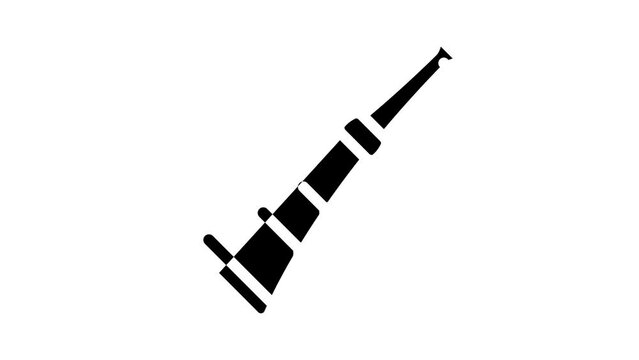 fipple flute glyph icon animation