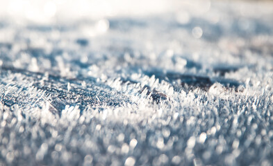 Sparkling Snow Flake Frost Ice Background