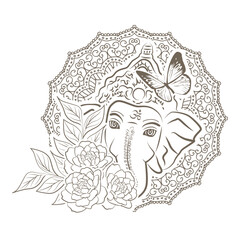 Lord Ganesha, elephant like Hindu god