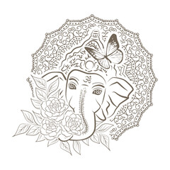 Lord Ganesha, elephant like Hindu god