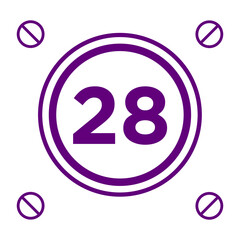 Numeric icon vector design templates