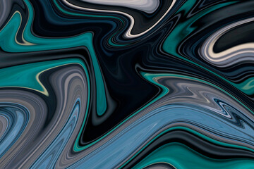 Fluid painted abstract multicolor wavy marble texture background