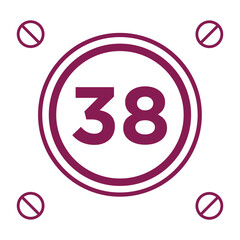 Numeric icon vector design templates