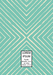 Vector Abstract Hand Drawn Scribble Cover. Minimal Artistic Sketch Poster.