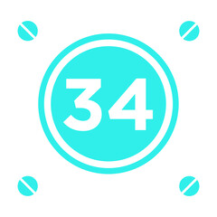 Numeric icon vector design templates