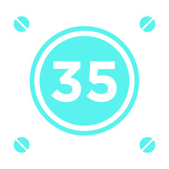 Numeric icon vector design templates