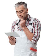 Painter using a digital tablet © stokkete