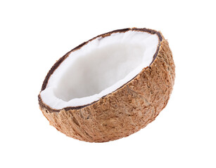 Coconut pieces isolated on transparent png