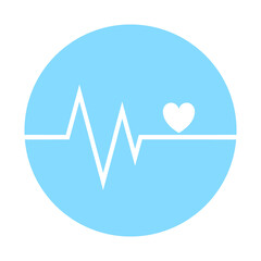 blue heart heal medical icon