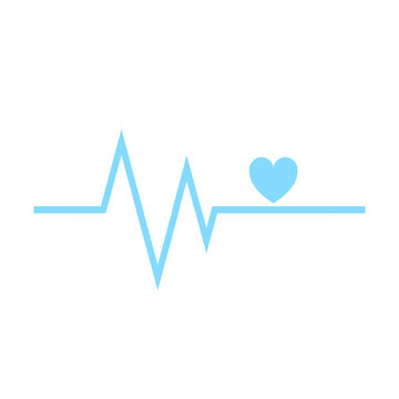 Blue Heart Heal Medical Icon