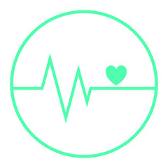 green heart heal medical icon