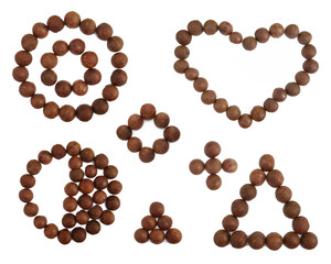 Walnut flower from the set.