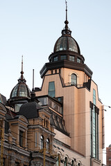 Fototapeta premium Tower of a building in Kyiv Ukraine