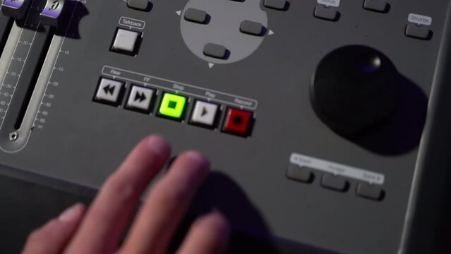 Mixer Console Producer pressing Record 2