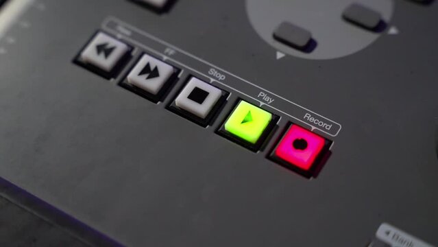 Mixer Console Producer pressing Record 1