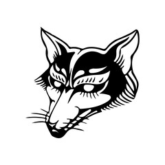 vector illustration of fox head