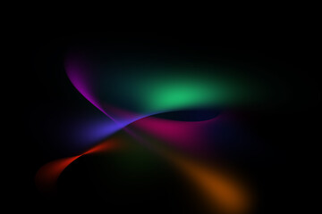 Abstract colorful shape on a black background. Abstract wallpaper