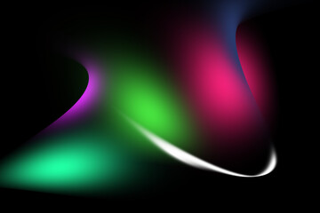 Abstract colorful shape on a black background. Abstract wallpaper