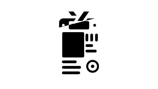 diver license glyph icon animation