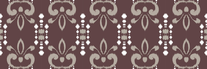 Ikat stripe batik textile seamless pattern digital vector design for Print saree Kurti Borneo Fabric border brush symbols swatches designer