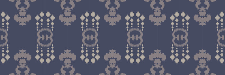 Obraz premium Ikat stripe batik textile seamless pattern digital vector design for Print saree Kurti Borneo Fabric border brush symbols swatches cotton