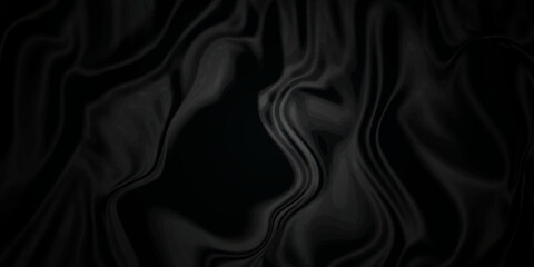  Black silk background . Black fabric background texture . abstract background luxury cloth or liquid wave or wavy folds of grunge silk texture material or smooth shiny luxurious cloth.