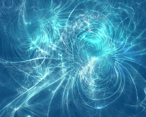 Obraz premium Abstract fractal art background, suggestive of light refraction and caustics caused by ripples from something having been dropped in water.