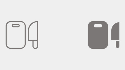 Cutting board vector icon sign symbol
