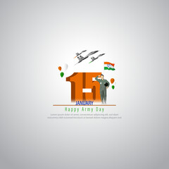 Fototapeta premium Vector illustration for Indian army day background banner
