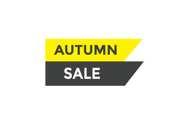 Autumn sale button web banner template Vector Illustration
