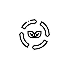 eco energy recycle icon
