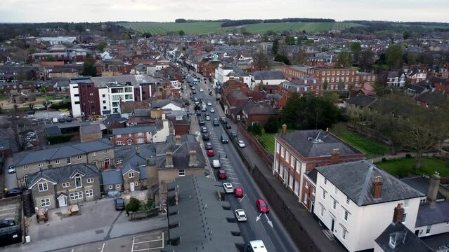 Generic aerial view of Newmarket town centre