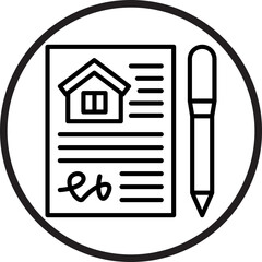 House Contract Icon Style