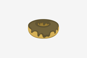 Illustration vector graphic of chocolate donut