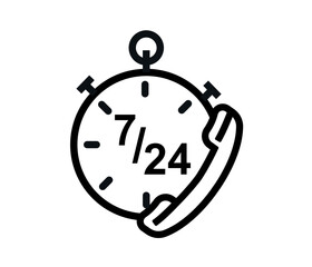  call center line. editable vector.
