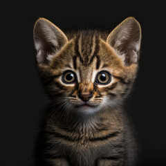 Fototapeta na wymiar closeup portrait of a tabby kitten