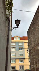 old street lamp, La Coruña, Galicia, Spain