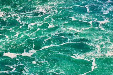 Choppy turquoise waters on the Niagara River