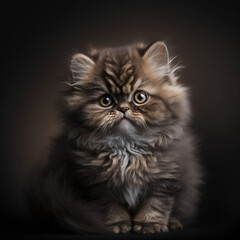 closeup portrait of a persian kitten