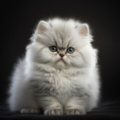Fototapeta premium closeup portrait of a white persian kitten