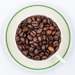 coffee beans in a cup
