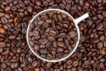 coffee beans in a cup