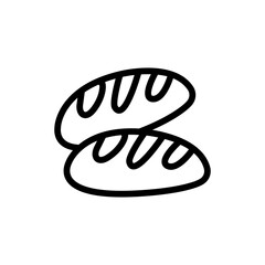 Bread icon vector. Bread icon for web design. Simple design on white background.