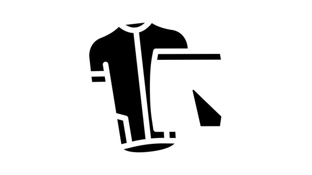 riding cloth glyph icon animation
