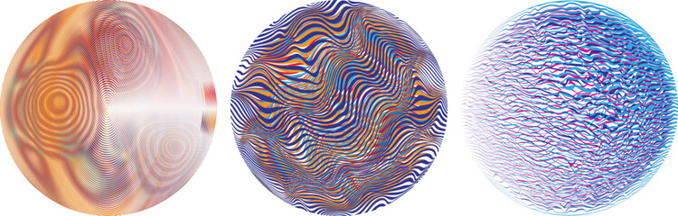 Set of spheres . Lines constructed transparent sphere .Vector  .Technology sphere Logo . Design element for posters, social media, templates, flyers, brochures . Abstract trendy transparent circles