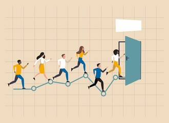 Colleague Reaching A Career Goal