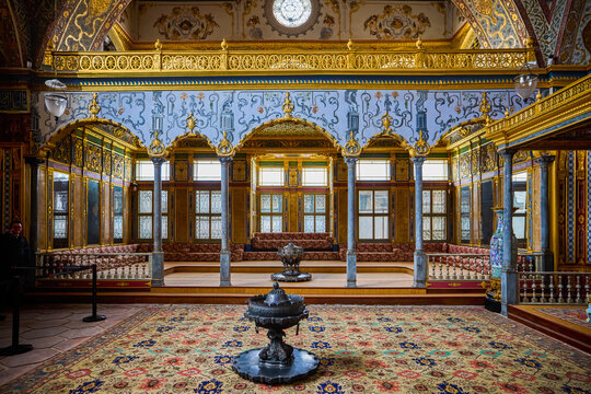 Istanbul, Turkey, November 28 2022. Topkapi Palace & Harem, images from inside the Plat, Buildings and Museums.
