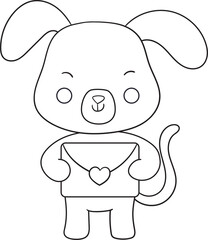 Obraz premium cute san valentine character